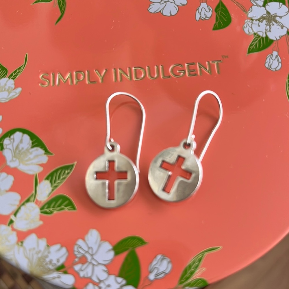 Silver Cross Earrings
